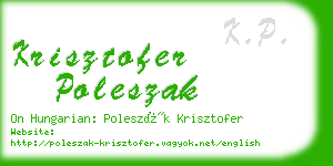 krisztofer poleszak business card